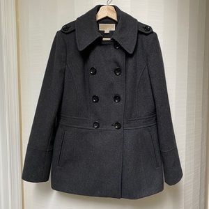 Michael Kors Gray Wool Blend Pea Coat